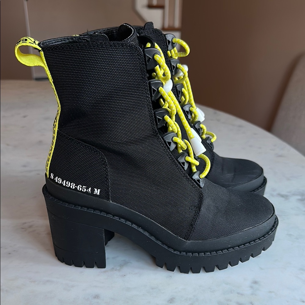 Black and Yellow Women's Boots